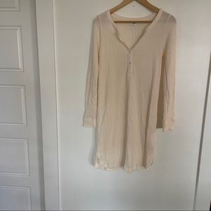 Waffle knit nightgown